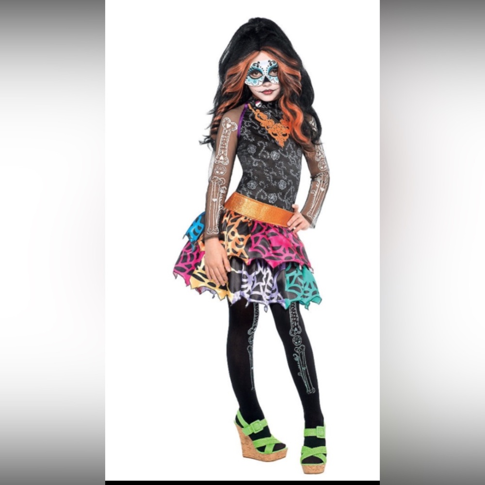Monster High Multicolor Skeleton Costume